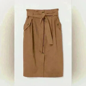 H&M Tan Midi Skirt